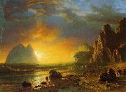 Albert Bierstadt, Sunset on the Coast